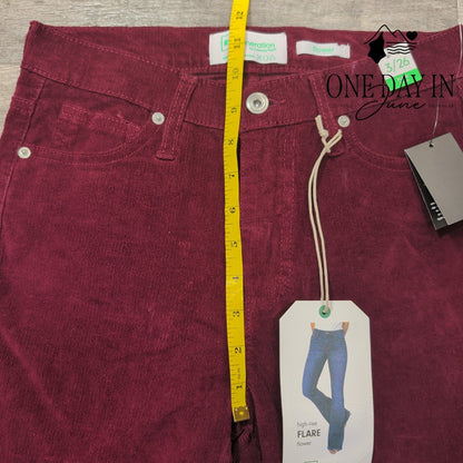 Celebrity Pink Juniors ReGeneration High Rise Flare Corduroy Pants Size 3