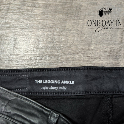 AG Adriano Goldschmied The Legging Ankle Faux Leather Jeans NWT Size 4 (27)
