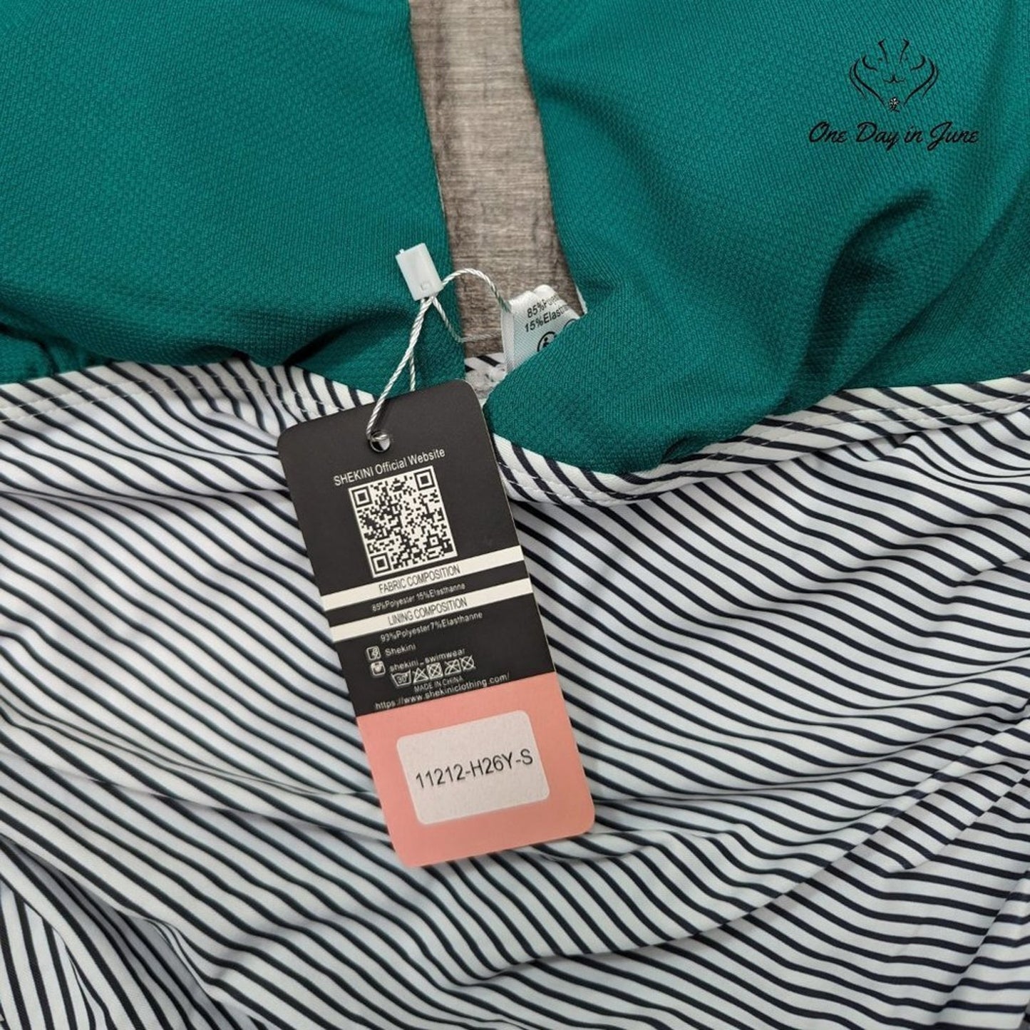 Shekini V Neck One Piece Swimsuit Size S