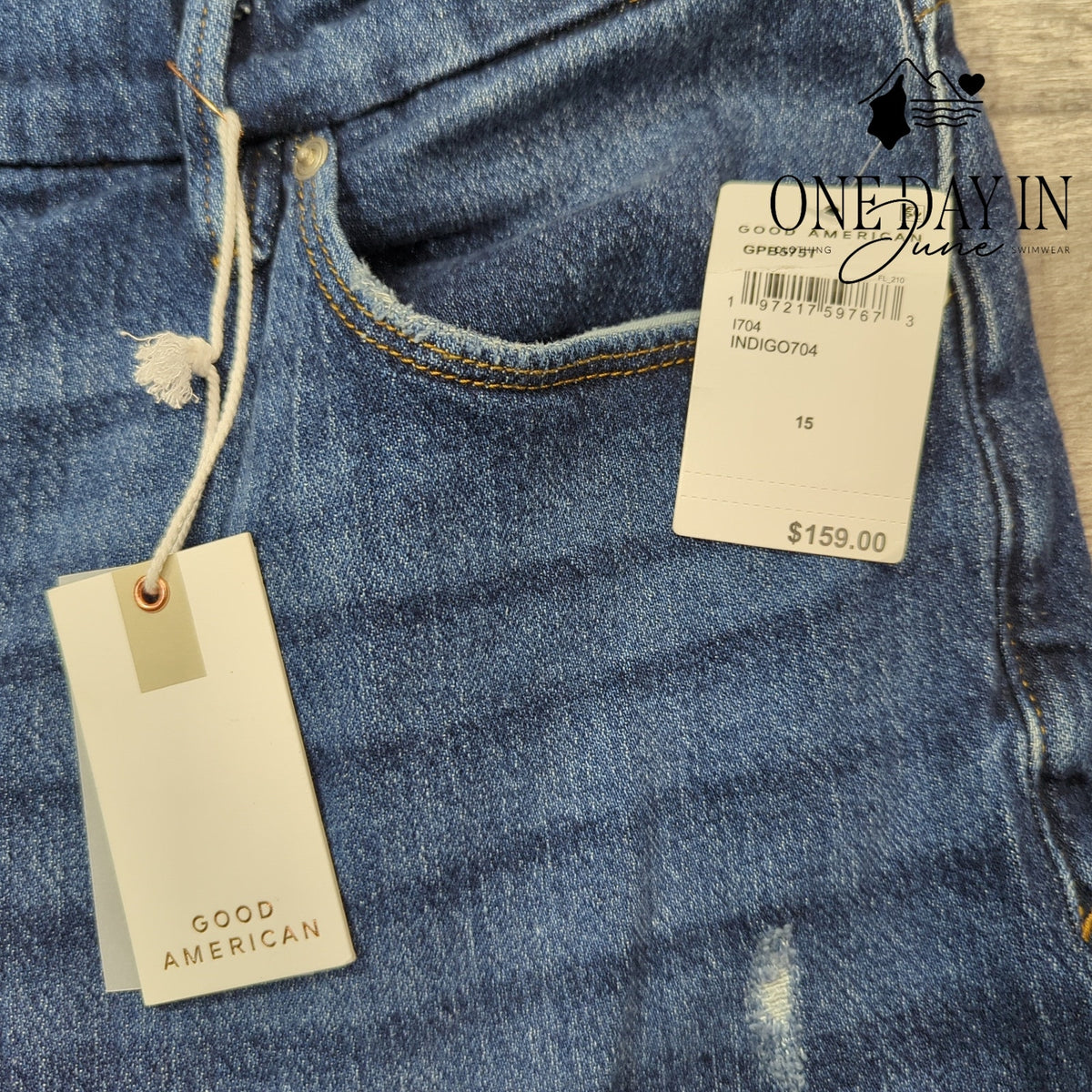 Good American Good Petite Bootcut Jeans Indigo704 NWT Size 15