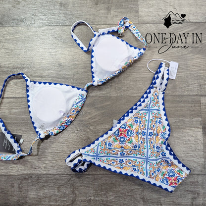Bikinx Clasp Back Triangle Bikini Swimsuit Size S
