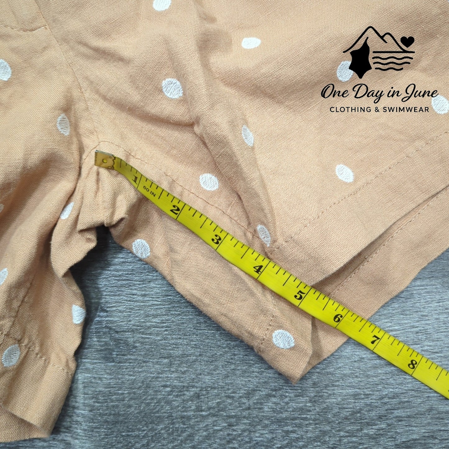 Loft 6" Linen Mid Rise Polka Dot Shorts Size 0