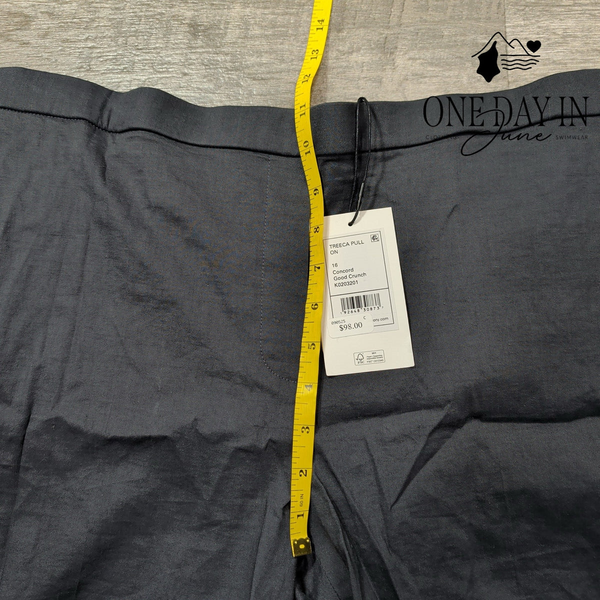Theory Treeca Pull On Pants Concord Dark Gray Linen Blend NWT Size 16
