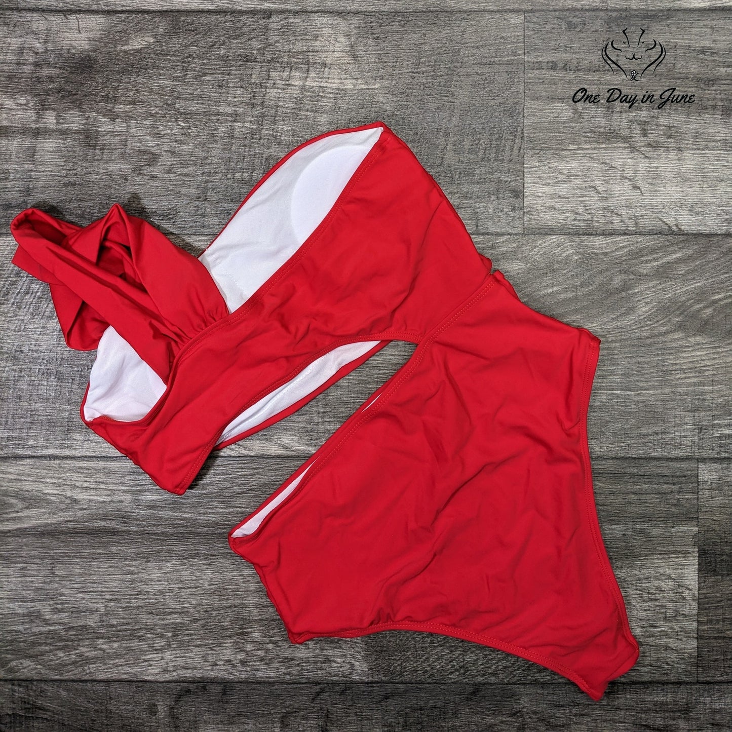 Soly Hux Cut Out One Shoulder Monokini Swimsuit Size L