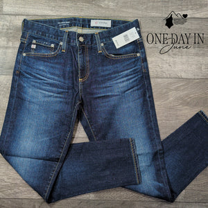AG Adriano Goldschmied Nikki Crop Relaxed Skinny Jeans Blue NWT Size 4 (27)