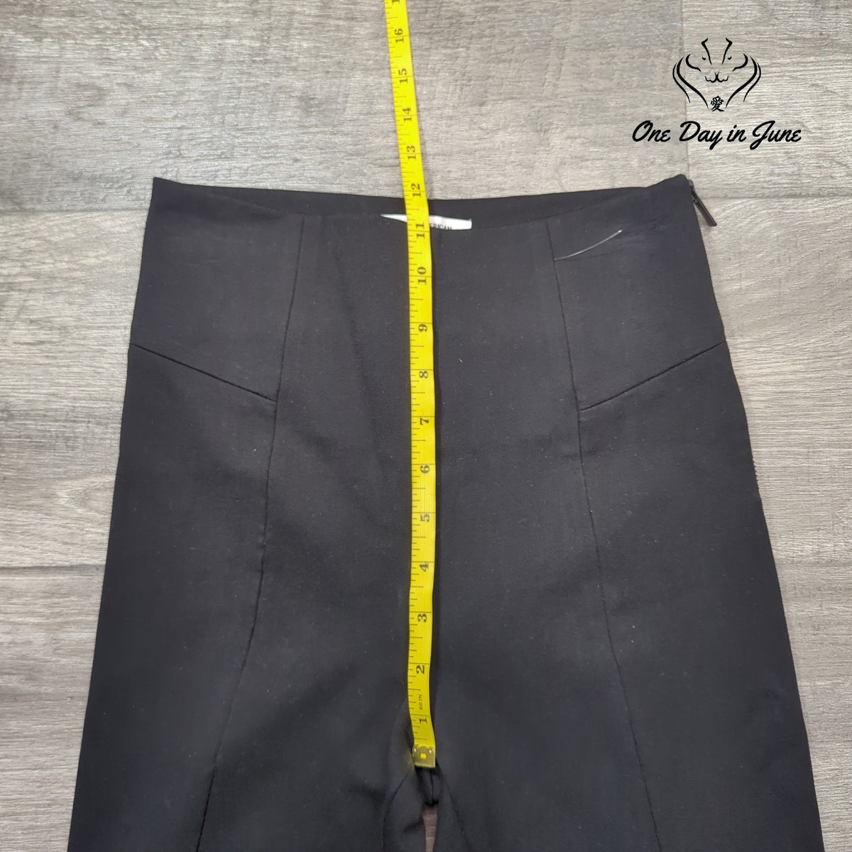 Good American The Boss Skinny Ankle Pants Black Ponte Side Zip Size 1