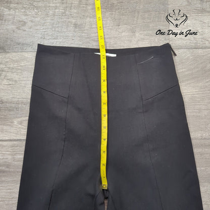 Good American The Boss Skinny Ankle Pants Black Ponte Side Zip Size 1