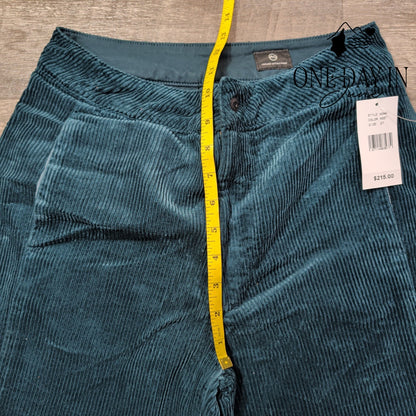AG Adriano Goldschmied Corduroy Wide Leg Pants Teal Blue NWT Size 4 (27)