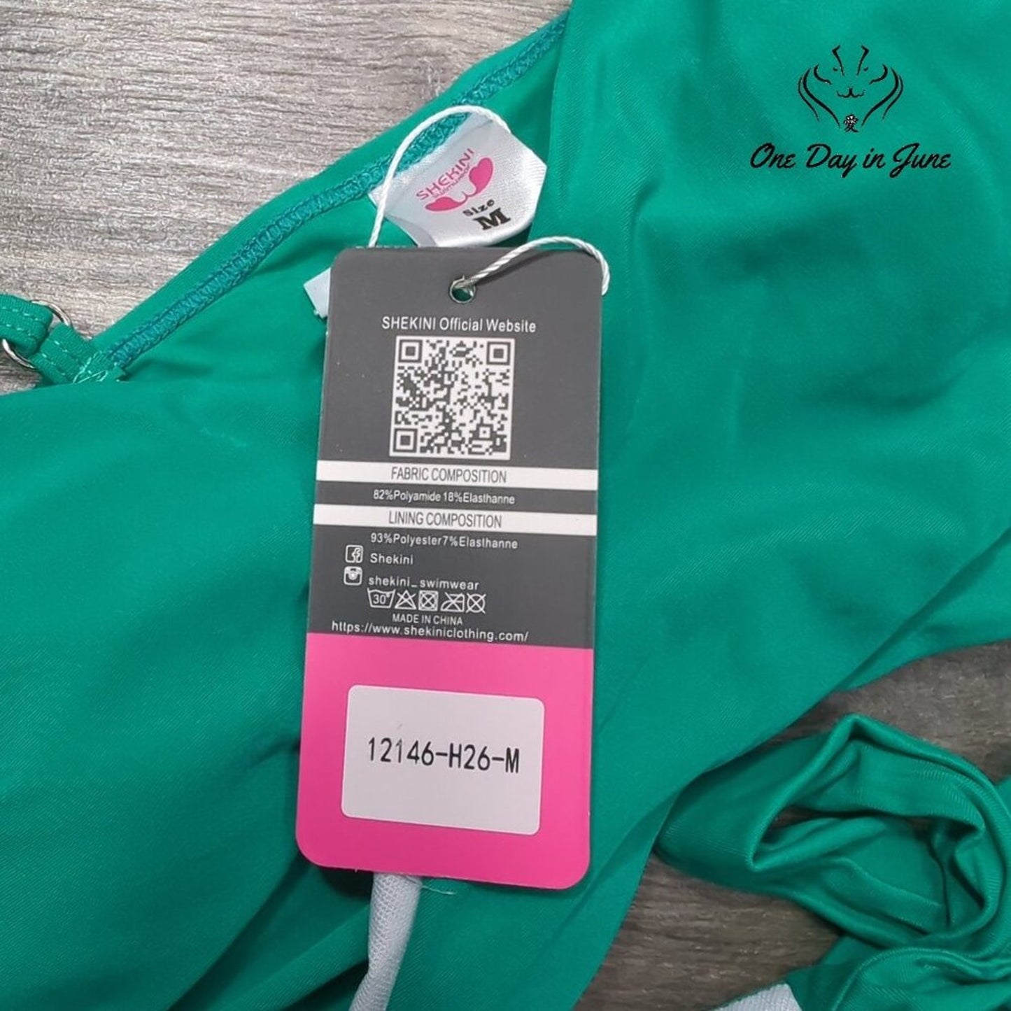 Shekini Cross Front Ruffle Bikini Swimsuit Size M