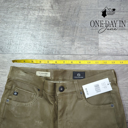 AG Adriano Goldschmied Farrah Faux Leather High Rise Skinny Jeans Size 27 (4)