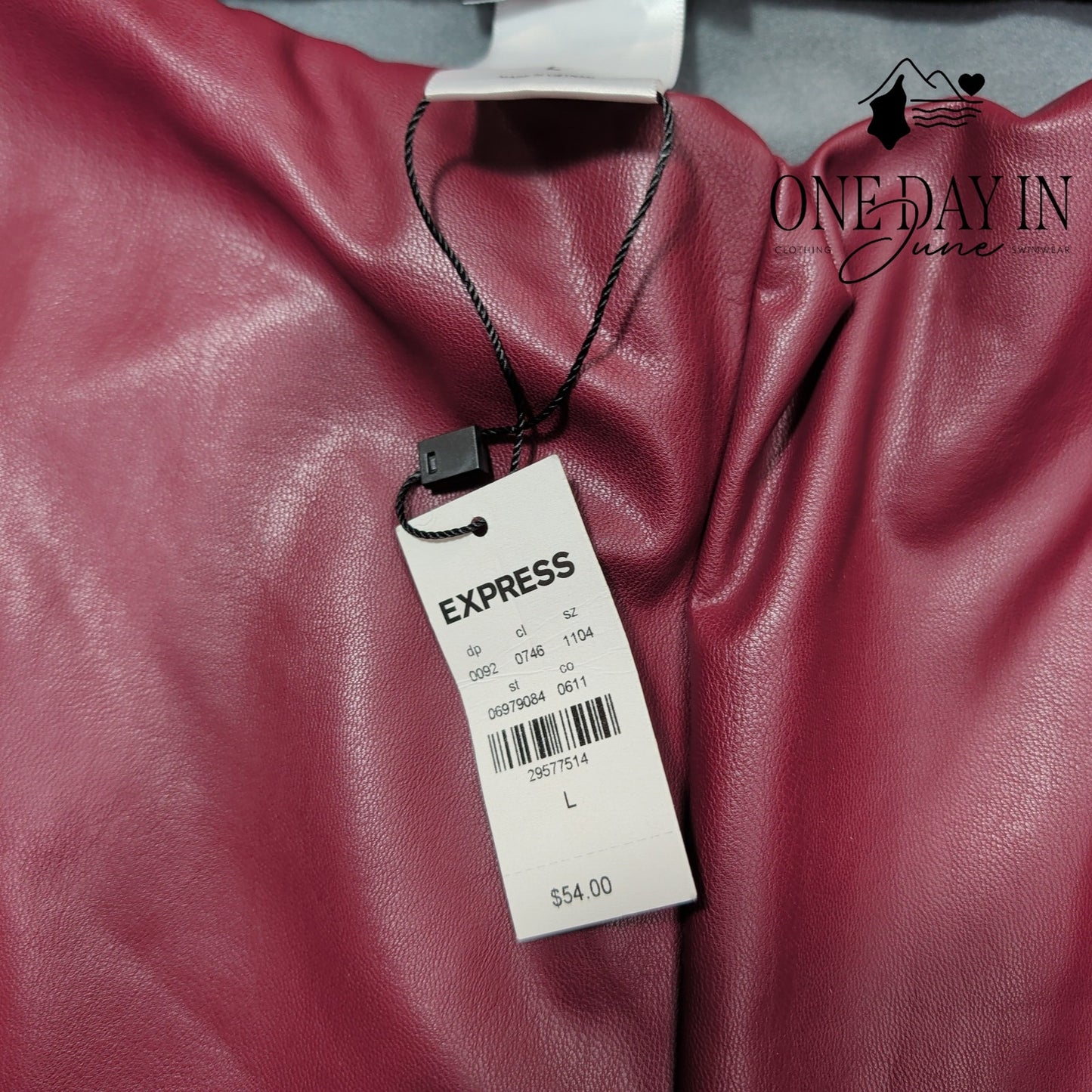 Express High Waist Pull On Faux Leather Ankle Pants Size L