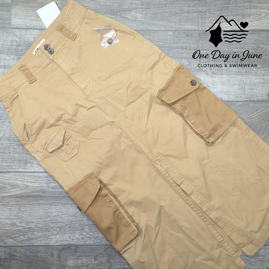 SO Cargo Style Denim Maxi Skirt Size S
