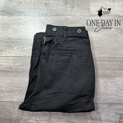 Banana Republic Lace Up Ankle Pants Black Long Slim Fit NWT Size 6 Long