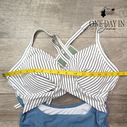 Eomenie Cross Front Cut Out One Piece Swimsuit Size M