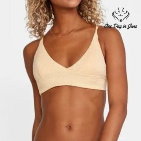 RVCA Run Wild Crossback Bikini Top Size XS