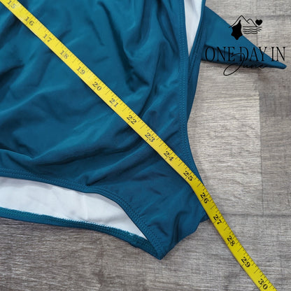CharmLeaks Tie Back One Piece Swimsuit Size L