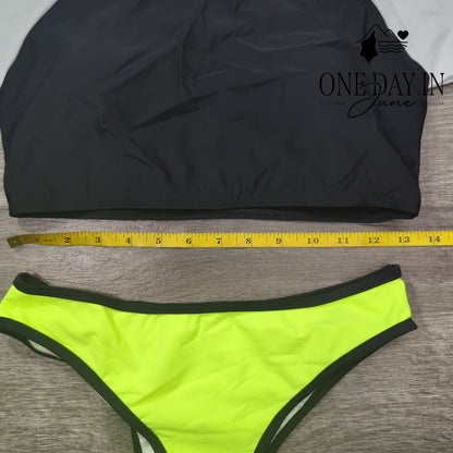 Aleumdr Crop Top Cheeky Bikini Swimsuit Size M