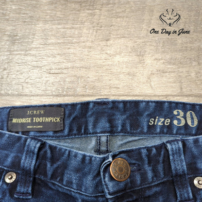 J.Crew Mid Rise Toothpick Jeans Size 30 (10)