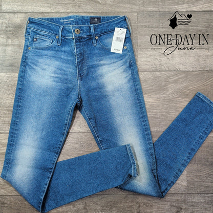 AG Adriano Goldschmied The Farrah High Rise Skinny Jeans Blue NWT Size 4 (27)