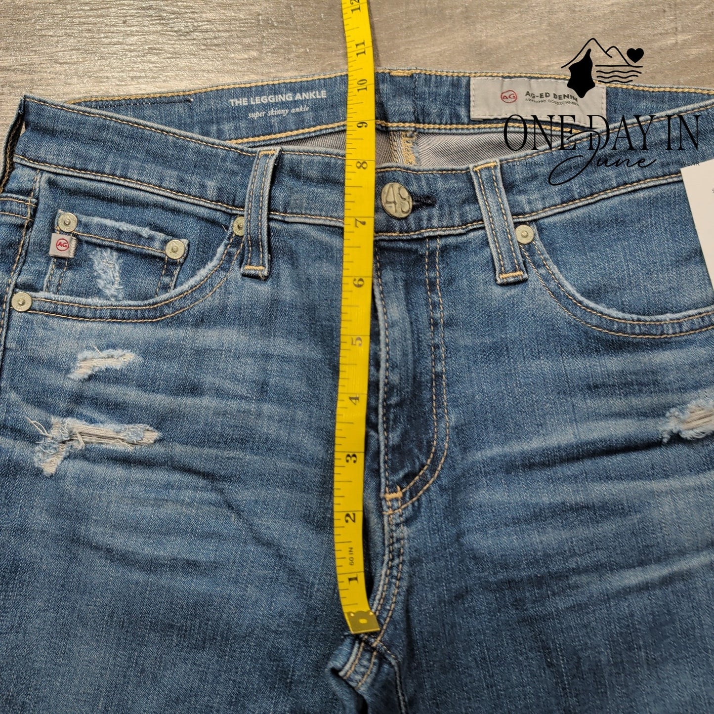 AG Adriano Goldschmied The Legging Ankle Super Skinny Distressed NWT $215 Size 4