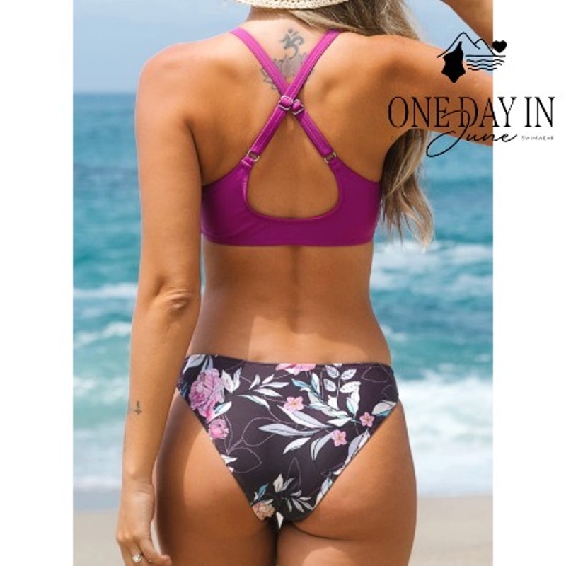 Cupshe Knot Front Bikini Swimsuit Size L