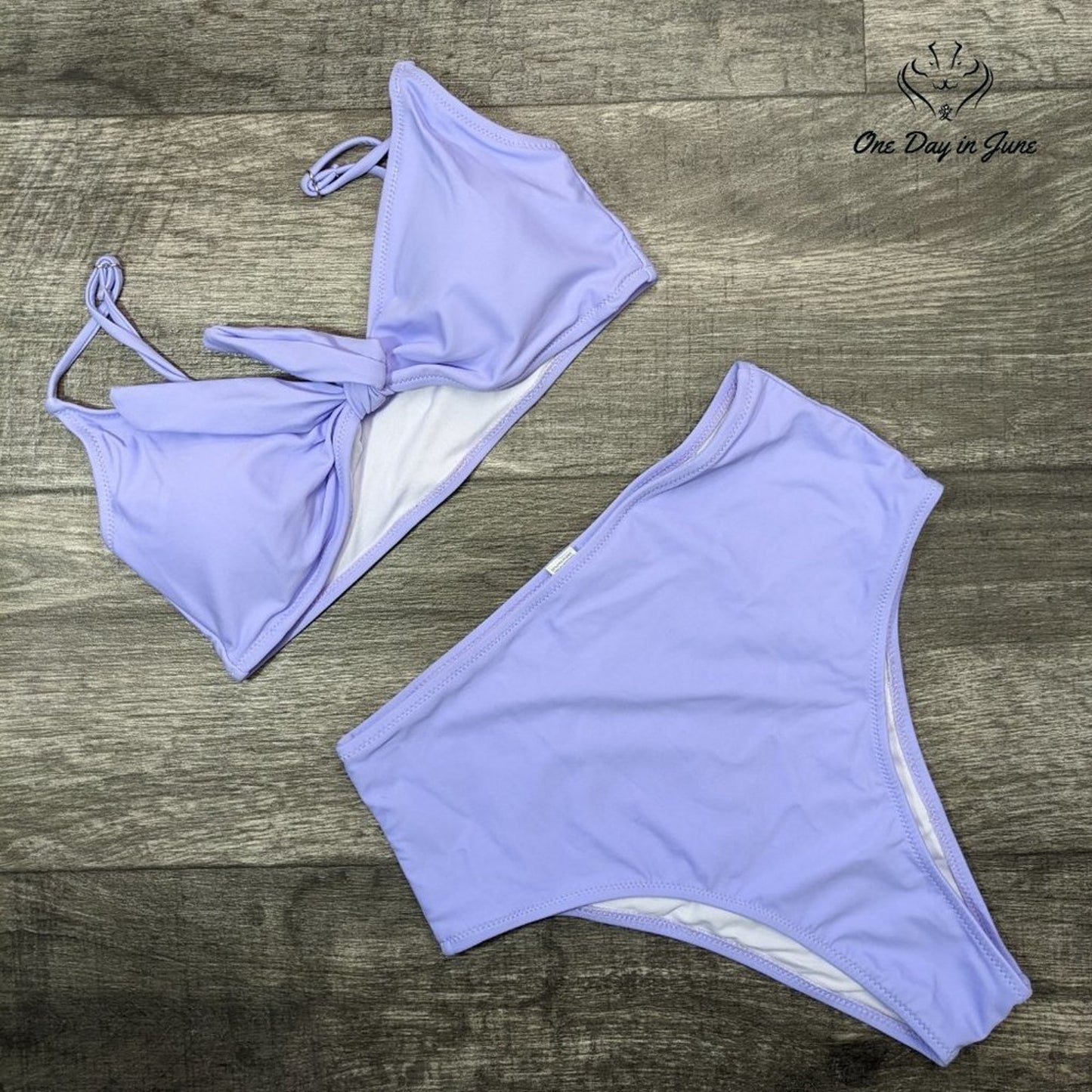 Blooming Jelly Tie Knot High Waist Bikini Swimsuit Size S