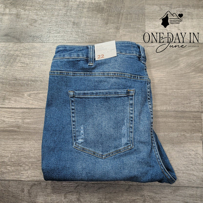 Lane Bryant Plus Size Mid Rise Super Skinny Jeans Size 22