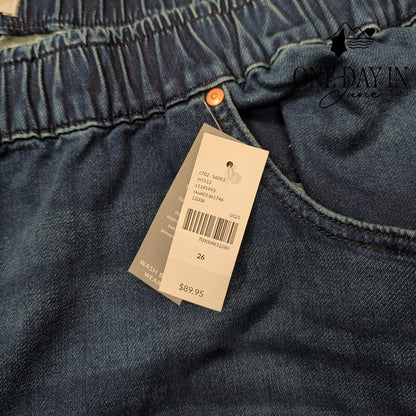 Lane Bryant Pull-On Lightweight Denim Straight Jeans Drawstring NWT Size 26