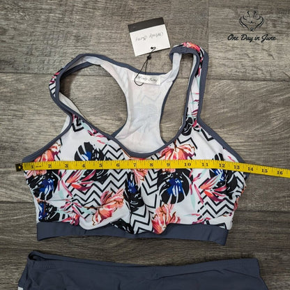 Wenly Zeng Crop Top Boyshort Bikini Swimsuit Size S