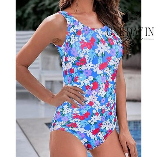 Adisputent Cage Back Floral One Piece Swimsuit Size XXL
