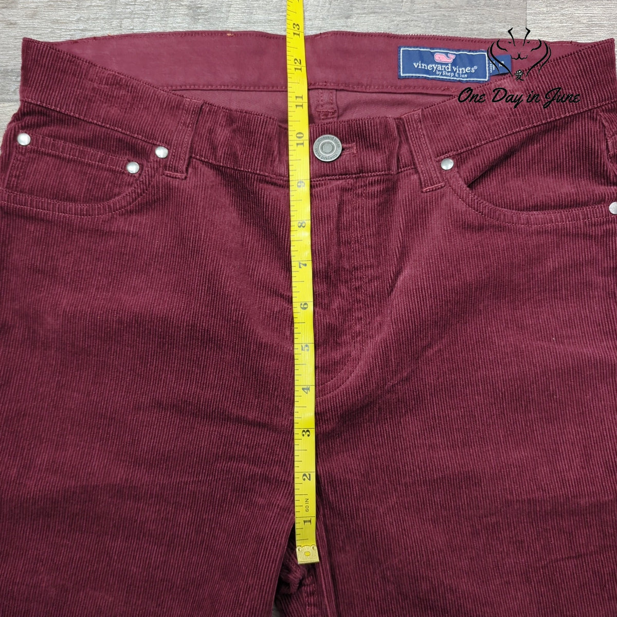 Vineyard Vines Straight Leg Corduroy Pants Burgundy Red Size 18