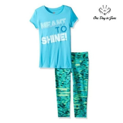 Hanes Sport Performance Tee & Capri Set Size S