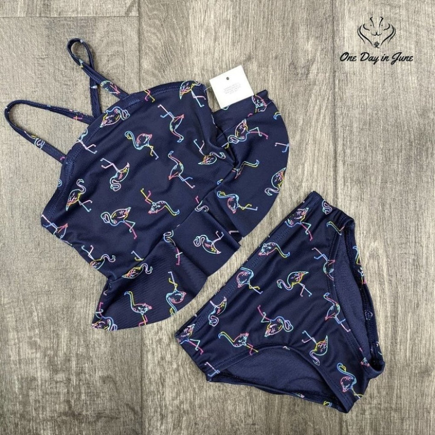 City Streets Girls Flamingo Bikini Size 3-6 Months