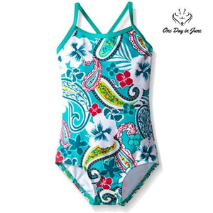 Kanu Surf Girls Layla Beach Sport One Piece Swimsuit Floral NWT Size 14