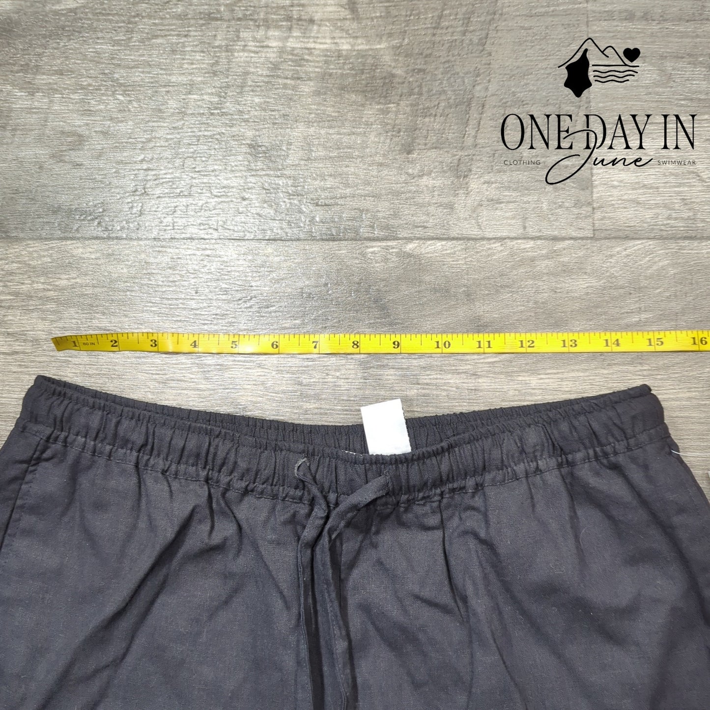 Sag Harbor Petite Pull On Crop Linen Pants Size S