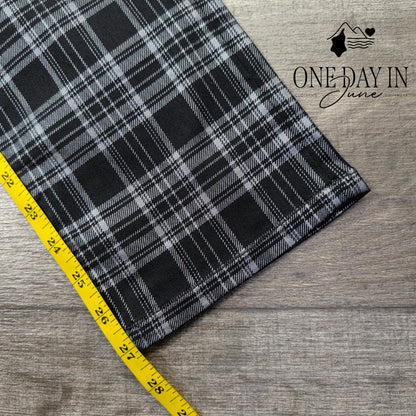 AG Adriano Goldschmied Jodi Crop Jeans Black Gray Plaid NWT Size 2 (26)