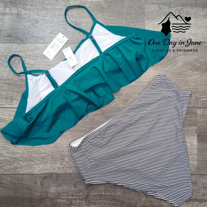 Cupshe High Waist Flounce Bikini Swimsuit Size L