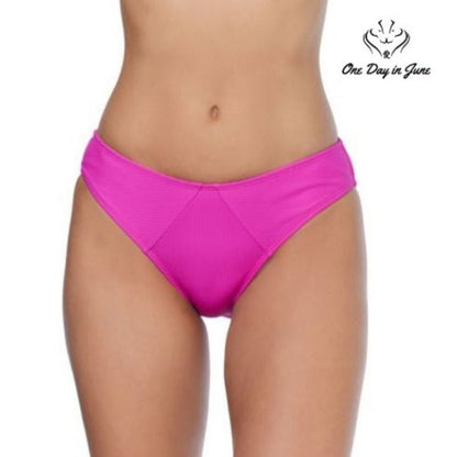 Ambrielle Ribbed Hipster Bikini Bottom Size S