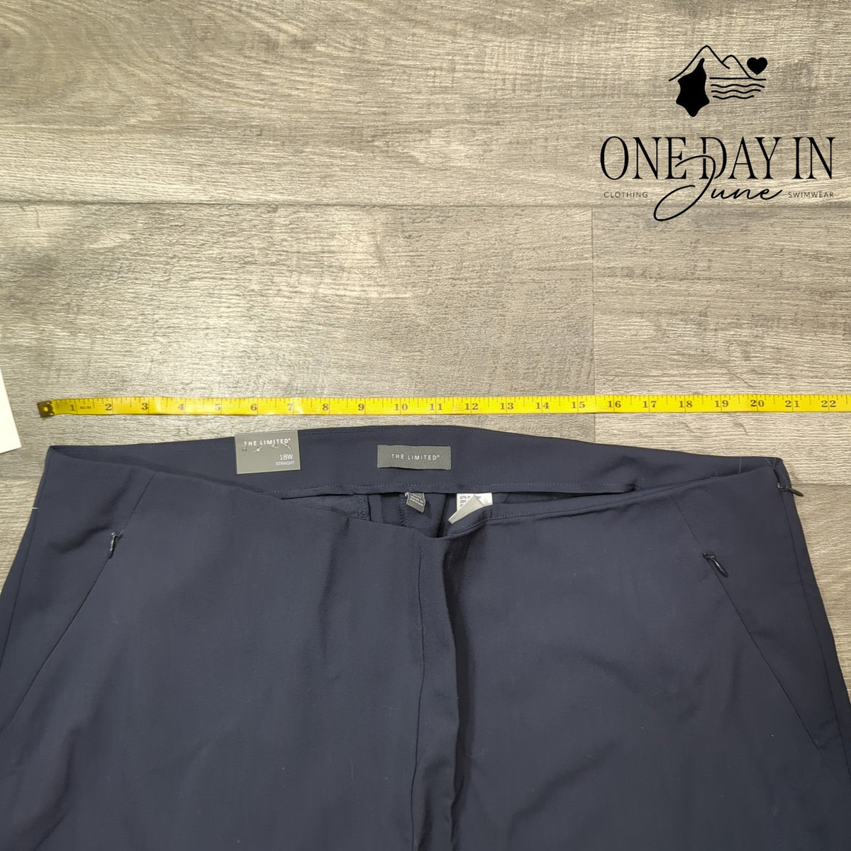 The Limited Essentials Plus Straight Leg Dress Pants Navy Blue NWT $79 Size 18W