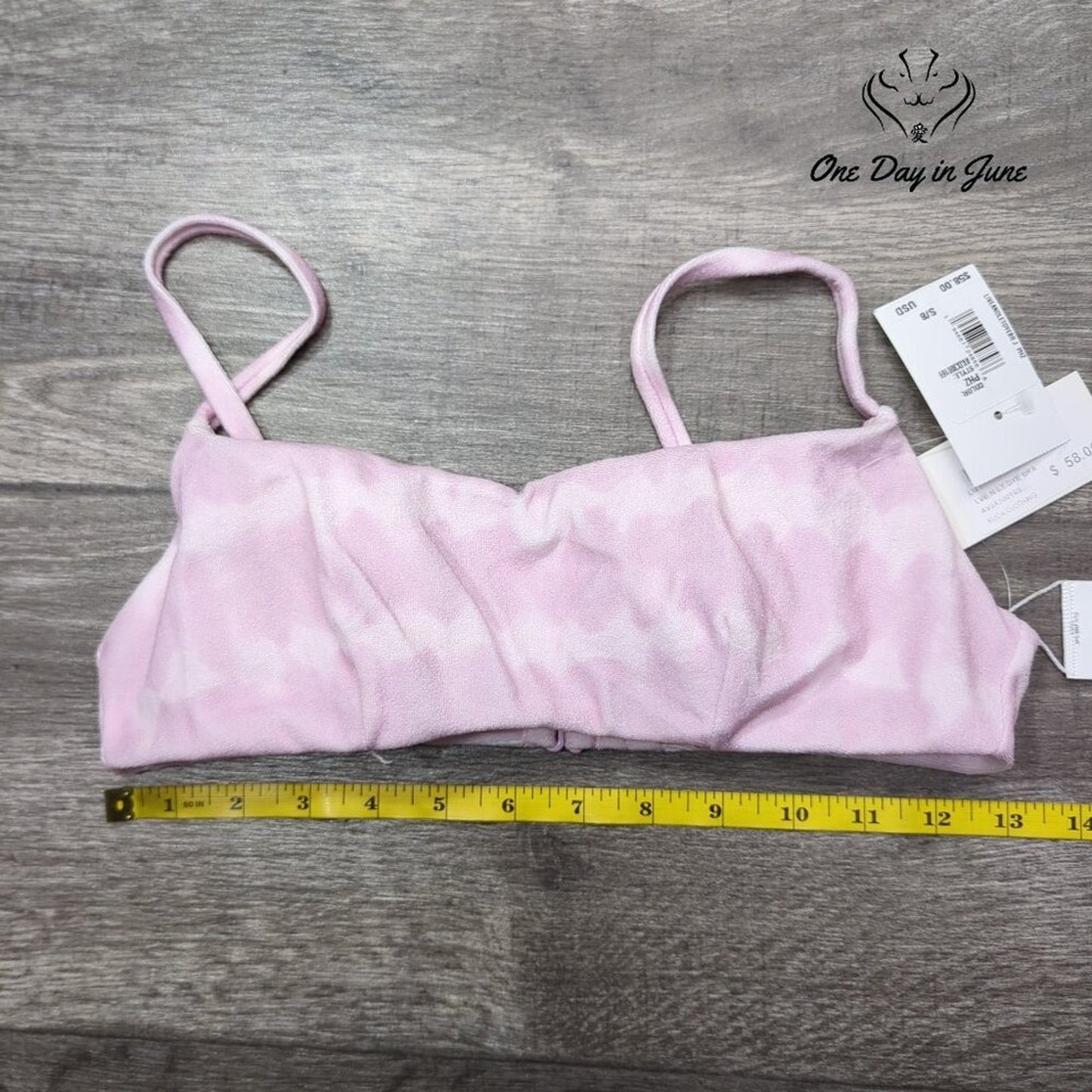 RVCA Live and Let Dye Bralette Bikini Top Size S
