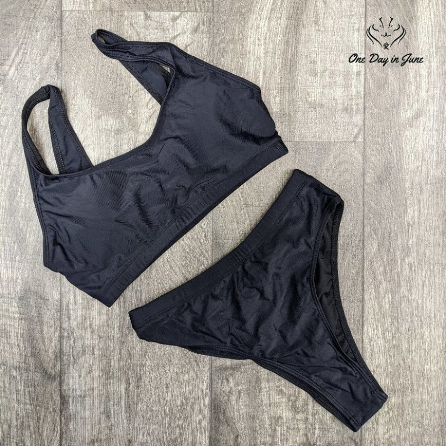 Pink Queen Crop Top High Waist Bikini Swimsuit Size XL