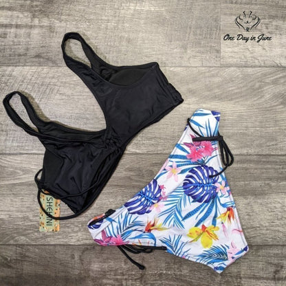 Shekini Women's Twist Front Bralette Bikini Swimsuit Size XL