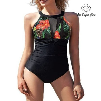 I2crazy Mesh V Neck One Piece Swimsuit Size XL