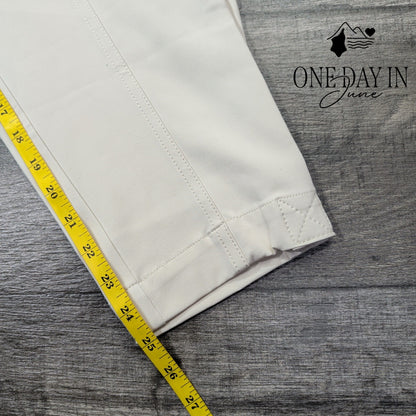 Banana Republic Petite Belted Cargo Pants Ivory White Utility NWT Size 4P