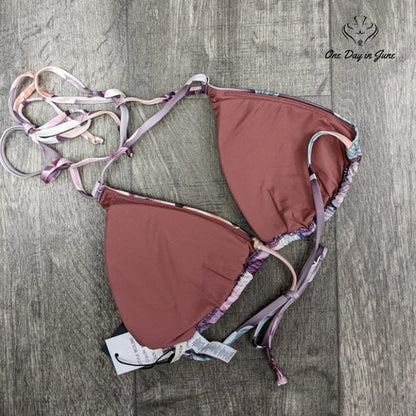 Bcbgmaxazria Tropical Triangle Bikini Top Size 6