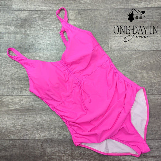 B2Prity Ruched Front One Piece Swimdress Swimsuit Size XL
