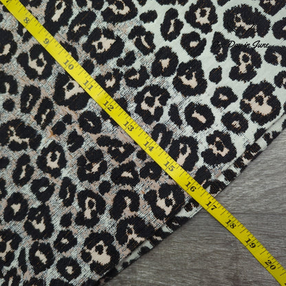 Topshop Leopard Jacquard Mini Skirt Metallic Animal Print Textured Size 2