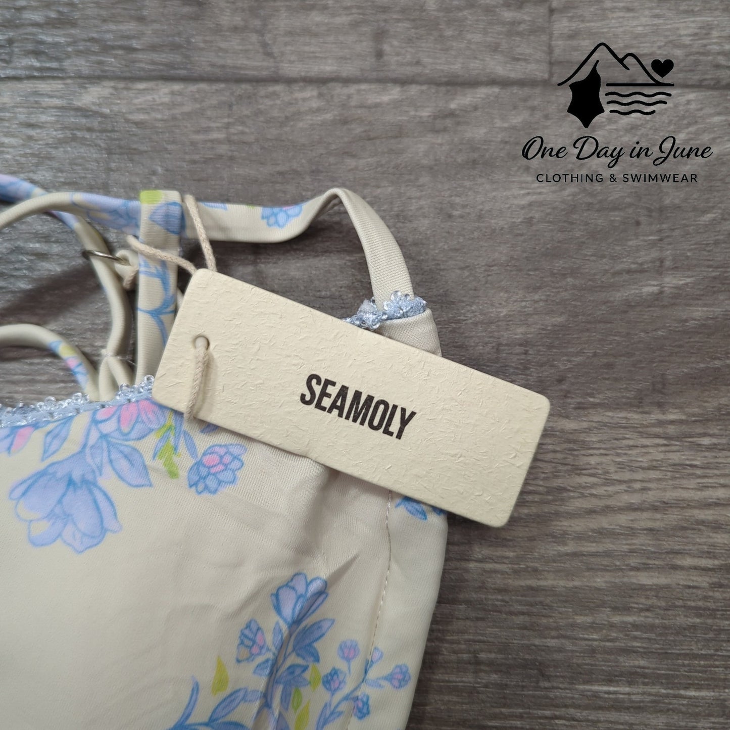 Seamoly Floral Cheeky Triangle Bikini Swimsuit Size S