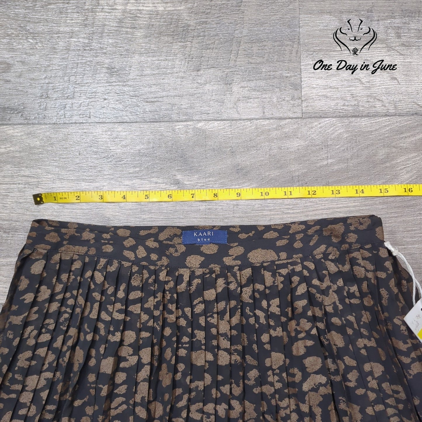 Kaari Blue Winter Bloom Midi Skirt Size 8