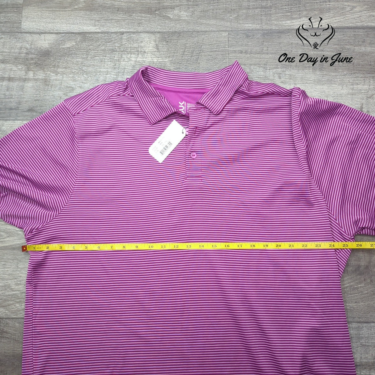 CBUK Cutter & Buck Men's Striped Performance Golf Polo Purple NWT Size XXL